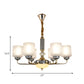 Null 6/8/12 Bulbs Chandelier Light Fixture Rural Cream Glass Cylindrical Pendulum Light for Bedroom Clearhalo 'Ceiling Lights' 'Chandeliers' Lighting' options 1197505