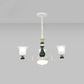 Frosted Glass Black Chandelier Lighting Blossom 3/6 Bulbs Rustic Ceiling Pendant Light Clearhalo 'Ceiling Lights' 'Chandeliers' Lighting' options 1197521