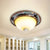 Tan LED Flush Mount Lamp Countryside Style Faceted Glass Bowl Shaped Ceiling Lighting, 12"/16"/19.5 Width Tan Clearhalo 'Ceiling Lights' 'Close To Ceiling Lights' 'Close to ceiling' 'Flush mount' Lighting' 1197665