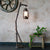 1-Light Oil Lamp Shaped Standing Light Classic Style Copper Crystal Floor Reading Lamp Copper Clearhalo 'Floor Lamps' 'Lamps' Lighting' 1197781
