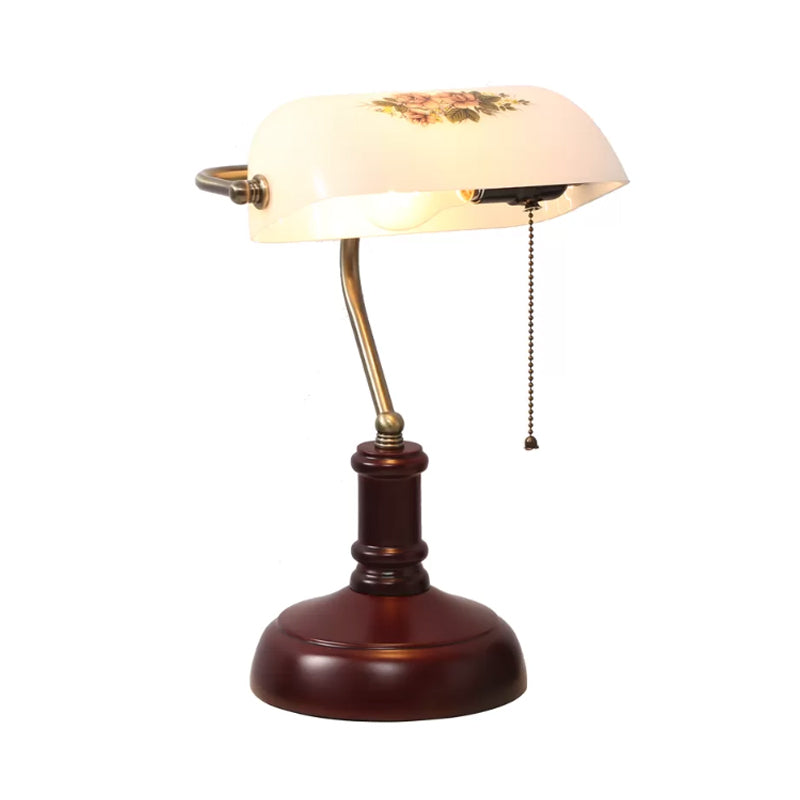 Vintage Semi Cylindrical Night Table Lamp Crystal 1-Light Table