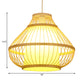 Bamboo Lantern Hanging Pendant Light Asian Single Bulb Pendant Light for Restaurant, 16"/18" Diameter Clearhalo 'Ceiling Lights' 'Pendant Lights' 'Pendants' Lighting' 119786