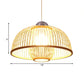 Single Head Dome Shade Hanging Lamp Asian Bamboo Ceiling Drop Light over Dining Table Clearhalo 'Ceiling Lights' 'Pendant Lights' 'Pendants' Lighting' 119793