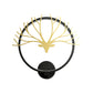 Circular Elk Deer Head Wall Lamp Nordic Style Metal LED Black/Gold Wall Mural Light for Bedside, Warm/White Light Clearhalo 'Wall Lamps & Sconces' 'Wall Lights' Lighting' 1198011