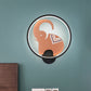 Postmodern Style Circular Metallic Mural Lamp LED Elephant Wall Lighting Fixture in White-Red/Black-Red/White-Gold for Bedroom, Warm/White Light Clearhalo 'Wall Lamps & Sconces' 'Wall Lights' Lighting' 1198047