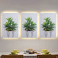 Green and White Rectangle Wall Mural Lamp Simplicity LED Acrylic Wall Lighting Idea with Leaf Pattern Clearhalo 'Wall Lamps & Sconces' 'Wall Lights' Lighting' 1198055