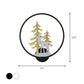 Black/White Round Deer and Tree Mural Light Minimalist Style LED Metal Wall Lighting Fixture, Warm/White Light Clearhalo 'Wall Lamps & Sconces' 'Wall Lights' Lighting' 1198061