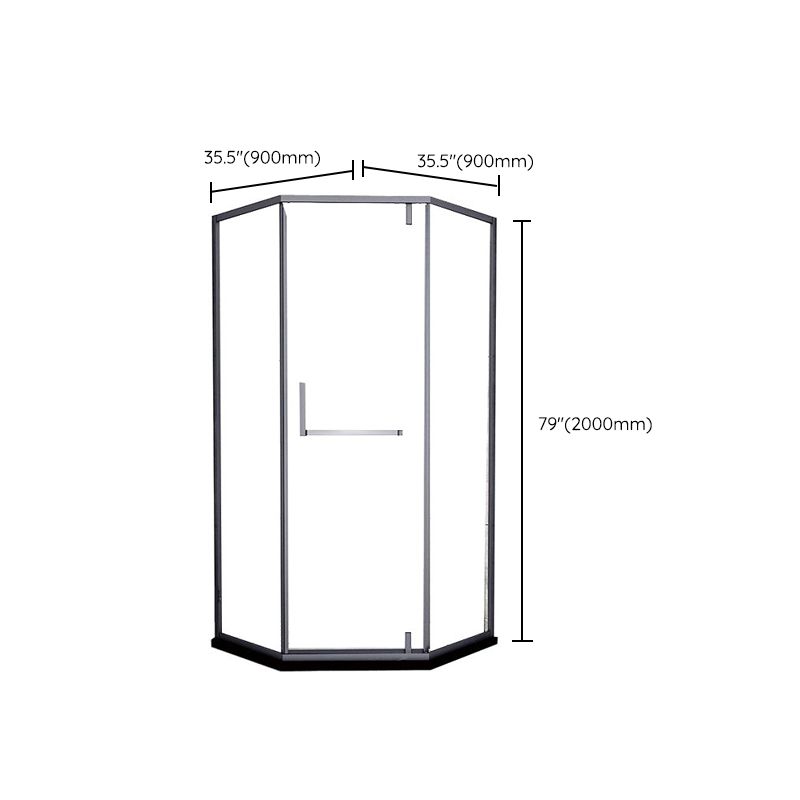 304 Stainless Steel Frame Shower Enclosure with 2 Door Handle Clearhalo 'Bathroom Remodel & Bathroom Fixtures' 'Home Improvement' 'home_improvement' 'home_improvement_shower_stalls_enclosures' 'Shower Stalls & Enclosures' 'shower_stalls_enclosures' 'Showers & Bathtubs' 1200x1200_001bdd2b-214c-487c-943e-f3b6812a2c8d