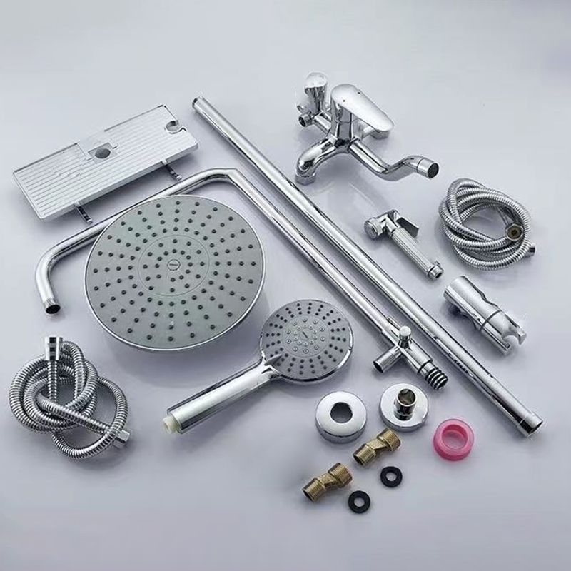 Modern Arm Swivel Shower Metal Shower Head Shower Faucet On Wall Clearhalo 'Bathroom Remodel & Bathroom Fixtures' 'Home Improvement' 'home_improvement' 'home_improvement_shower_faucets' 'Shower Faucets & Systems' 'shower_faucets' 'Showers & Bathtubs Plumbing' 'Showers & Bathtubs' 1200x1200_00241b79-3313-41bb-ace2-6c2b5f93b322