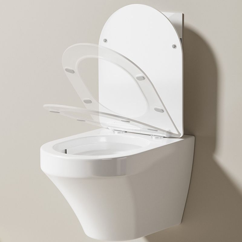 Modern White Ceramic Flush Toilet Wall Mount Toilet Bowl for Washroom Clearhalo 'Bathroom Remodel & Bathroom Fixtures' 'Home Improvement' 'home_improvement' 'home_improvement_toilets' 'Toilets & Bidets' 'Toilets' 1200x1200_002d5014-543a-4d71-a49e-75619e4b0e76
