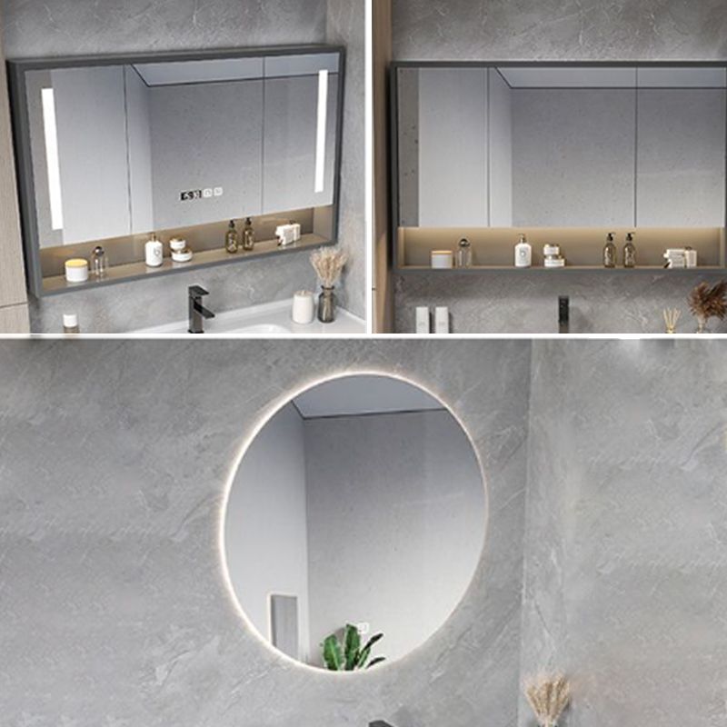 Modern Gray Vanity Sink Mirror Cabinet Wall-Mounted Bathroom Vanity Cabinet with Drawers Clearhalo 'Bathroom Remodel & Bathroom Fixtures' 'Bathroom Vanities' 'bathroom_vanities' 'Home Improvement' 'home_improvement' 'home_improvement_bathroom_vanities' 1200x1200_00d92cc5-56bd-407f-859c-a430ba1a58c4