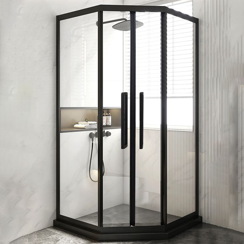 Tempered Frame Shower Doors Black Transparent Shower Bath Door Clearhalo 'Bathroom Remodel & Bathroom Fixtures' 'Home Improvement' 'home_improvement' 'home_improvement_shower_tub_doors' 'Shower and Tub Doors' 'shower_tub_doors' 'Showers & Bathtubs' 1200x1200_00e34173-5b7f-47c0-af3b-31b9c33ab7af