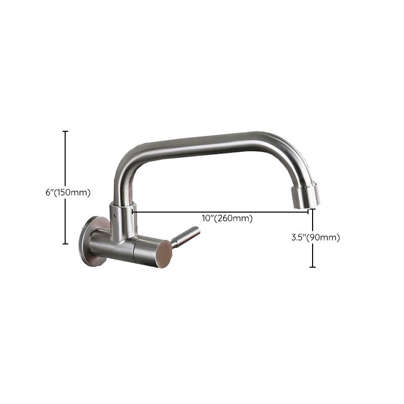 Contemporary Single Handle Kitchen Faucet Metal 1-Hold Bar Faucet with No Sensor Clearhalo 'Home Improvement' 'home_improvement' 'home_improvement_kitchen_faucets' 'Kitchen Faucets' 'Kitchen Remodel & Kitchen Fixtures' 'Kitchen Sinks & Faucet Components' 'kitchen_faucets' 1200x1200_00fd0bd2-7e28-4459-96e9-a37336f0f64c