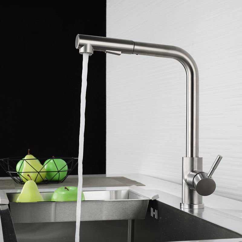 Kitchen Faucet Rod Handle Cold and Hot Controlled Kitchen Faucet Clearhalo 'Home Improvement' 'home_improvement' 'home_improvement_kitchen_faucets' 'Kitchen Faucets' 'Kitchen Remodel & Kitchen Fixtures' 'Kitchen Sinks & Faucet Components' 'kitchen_faucets' 1200x1200_011e6496-a273-4be9-9fc6-95c5efdb94bf