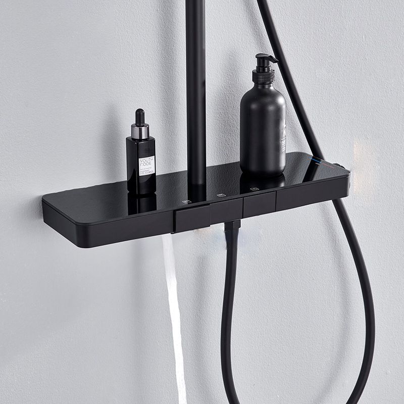 Knob Handle Shower Set Shower Hose Wall Mounted Copper Shower Set with Handshower Clearhalo 'Bathroom Remodel & Bathroom Fixtures' 'Home Improvement' 'home_improvement' 'home_improvement_shower_faucets' 'Shower Faucets & Systems' 'shower_faucets' 'Showers & Bathtubs Plumbing' 'Showers & Bathtubs' 1200x1200_012f7b17-f61d-482e-acca-7a0d1bdf9507