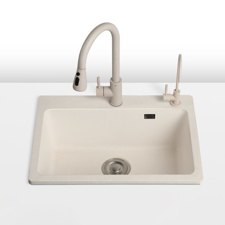 White Quartz Kitchen Sink Rectangle Single Bowl Sink with Basket Strainer Clearhalo 'Home Improvement' 'home_improvement' 'home_improvement_kitchen_sinks' 'Kitchen Remodel & Kitchen Fixtures' 'Kitchen Sinks & Faucet Components' 'Kitchen Sinks' 'kitchen_sinks' 1200x1200_01388087-3cd6-4c0f-8893-326bd3652c48