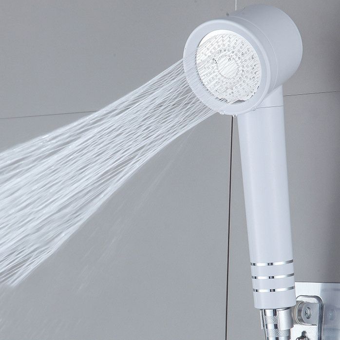 Contemporary Shower Head Combo White Adjustable Handheld Shower Head Clearhalo 'Bathroom Remodel & Bathroom Fixtures' 'Home Improvement' 'home_improvement' 'home_improvement_shower_heads' 'Shower Heads' 'shower_heads' 'Showers & Bathtubs Plumbing' 'Showers & Bathtubs' 1200x1200_013d30c9-6f60-45b2-b521-c21b0bc3ce88