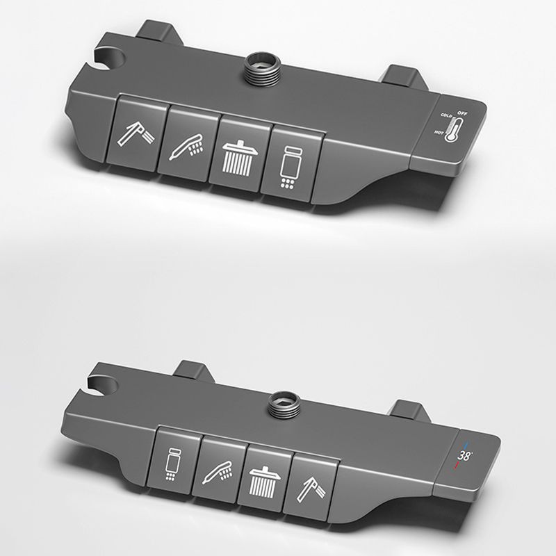 Modern Shower System Wall Mounted Spot Resist Rectangle Shower System with Hand Shower Clearhalo 'Bathroom Remodel & Bathroom Fixtures' 'Home Improvement' 'home_improvement' 'home_improvement_shower_faucets' 'Shower Faucets & Systems' 'shower_faucets' 'Showers & Bathtubs Plumbing' 'Showers & Bathtubs' 1200x1200_015791f9-0a90-40ee-ba34-4514116312e2