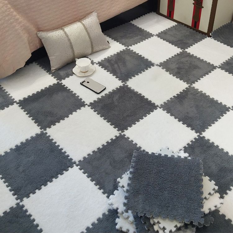 Modern Carpet Floor Tile Interlocking Plush Cut Non-Skid Tiles and Carpet Clearhalo 'Carpet Tiles & Carpet Squares' 'carpet_tiles_carpet_squares' 'Flooring 'Home Improvement' 'home_improvement' 'home_improvement_carpet_tiles_carpet_squares' Walls and Ceiling' 1200x1200_01824f0f-8ca0-42cb-b707-1664e08d14ca