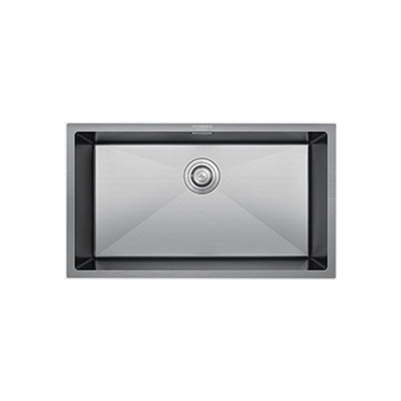 Contemporary Style Kitchen Sink Stainless Steel Kitchen Sink with Basket Strainer Clearhalo 'Home Improvement' 'home_improvement' 'home_improvement_kitchen_sinks' 'Kitchen Remodel & Kitchen Fixtures' 'Kitchen Sinks & Faucet Components' 'Kitchen Sinks' 'kitchen_sinks' 1200x1200_018410d1-6614-4a55-ba21-c019003af299