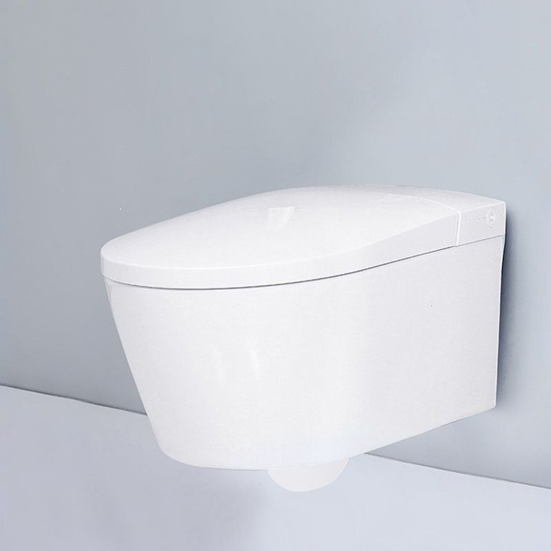 Contemporary Wall Hung Toilet Set Elongated Bowl Shape Smart Bidet Clearhalo 'Bathroom Remodel & Bathroom Fixtures' 'Bidets' 'Home Improvement' 'home_improvement' 'home_improvement_bidets' 'Toilets & Bidets' 1200x1200_019b17dc-078b-47e7-8b24-5ac196bfff38
