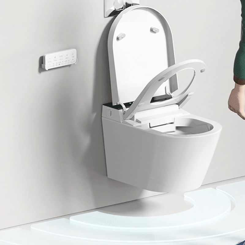 Modern Wall Hung Toilet Bowl Polished Finish Toilet with Heated Seat Clearhalo 'Bathroom Remodel & Bathroom Fixtures' 'Home Improvement' 'home_improvement' 'home_improvement_toilets' 'Toilets & Bidets' 'Toilets' 1200x1200_01ad9767-82dd-44e6-ae16-2a0a37138b5b