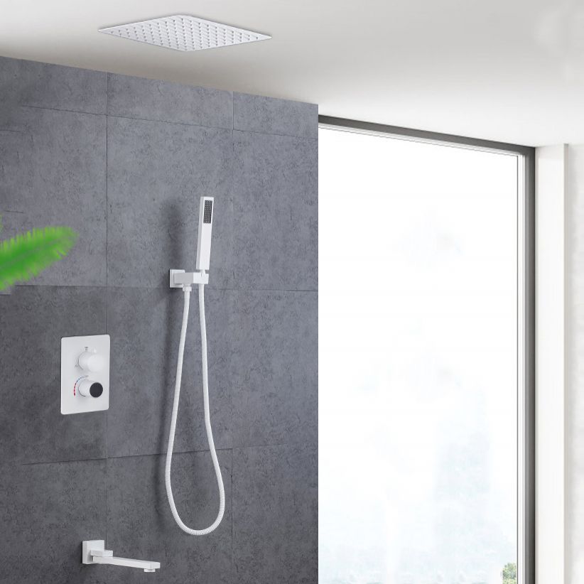 Modern Pressure Balanced Shower Faucet Square Constant Temperature Shower System on Wall Clearhalo 'Bathroom Remodel & Bathroom Fixtures' 'Home Improvement' 'home_improvement' 'home_improvement_shower_faucets' 'Shower Faucets & Systems' 'shower_faucets' 'Showers & Bathtubs Plumbing' 'Showers & Bathtubs' 1200x1200_01d0e4fc-0442-4950-8948-f277f6257223
