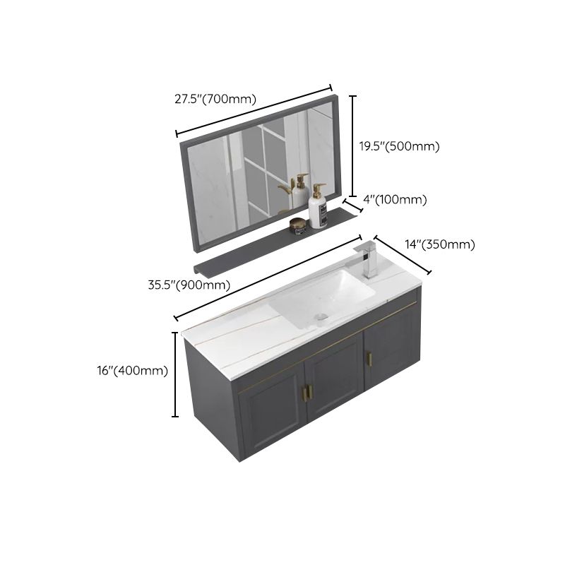 Glam Single Sink Vanity Wall Mount Metal Base Rectangular Bath Vanity Clearhalo 'Bathroom Remodel & Bathroom Fixtures' 'Bathroom Vanities' 'bathroom_vanities' 'Home Improvement' 'home_improvement' 'home_improvement_bathroom_vanities' 1200x1200_01e3af47-c21f-43ff-aa34-85b00ebc8ad2