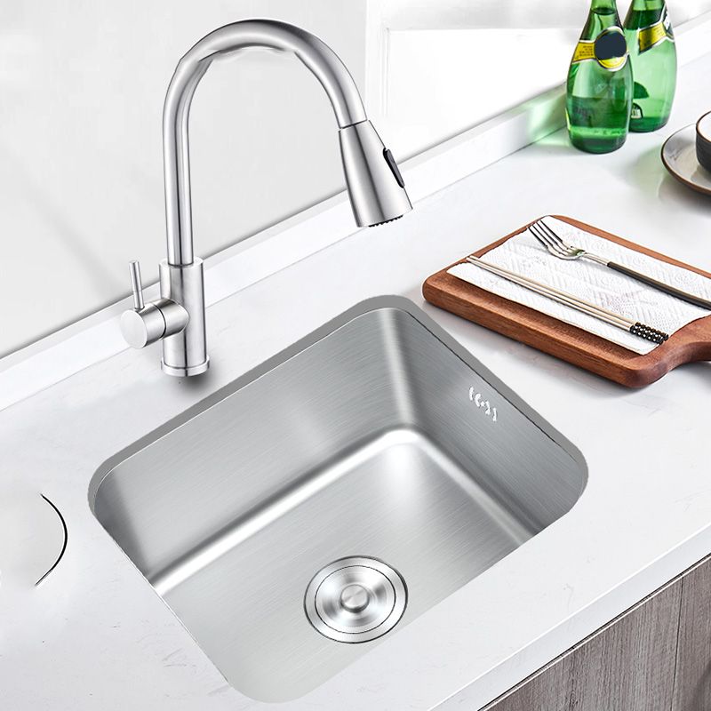 Contemporary Style Kitchen Sink Stainless Steel Rectangle Undermount Kitchen Sink Clearhalo 'Home Improvement' 'home_improvement' 'home_improvement_kitchen_sinks' 'Kitchen Remodel & Kitchen Fixtures' 'Kitchen Sinks & Faucet Components' 'Kitchen Sinks' 'kitchen_sinks' 1200x1200_01fbe2c6-5baa-4438-b4ad-48f616890f39