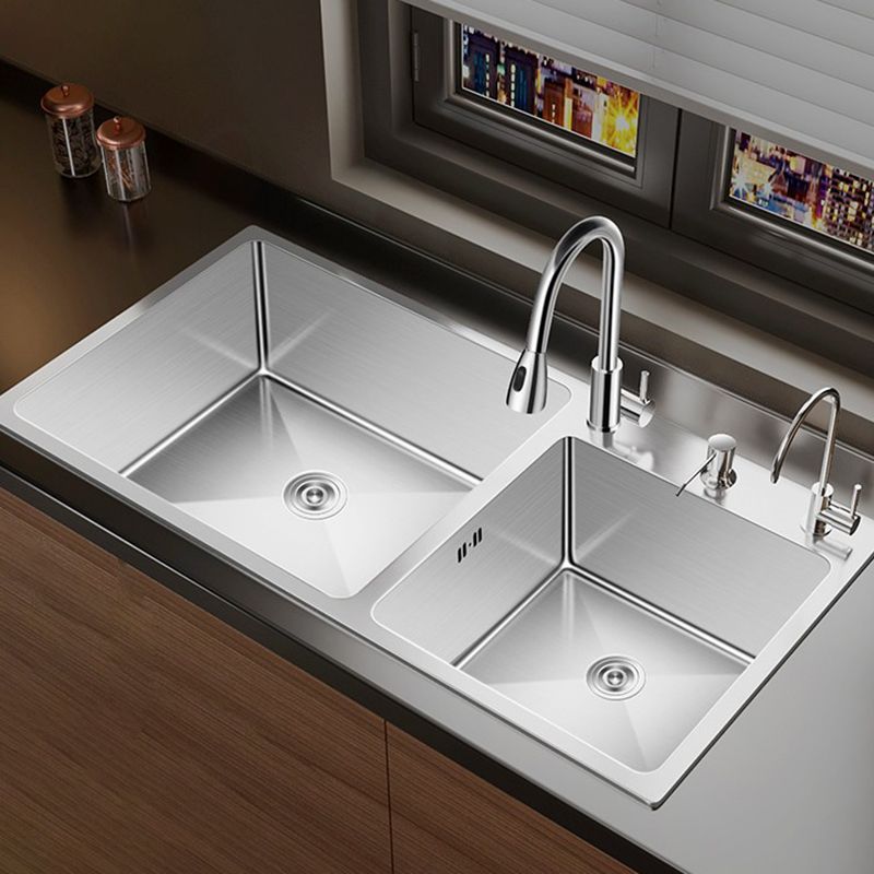 Classic Sink Set Stainless Steel Friction Resistant Sink Set for Kitchen Clearhalo 'Home Improvement' 'home_improvement' 'home_improvement_kitchen_sinks' 'Kitchen Remodel & Kitchen Fixtures' 'Kitchen Sinks & Faucet Components' 'Kitchen Sinks' 'kitchen_sinks' 1200x1200_021aa3cd-f95d-48fa-a368-ed27df75ad5e