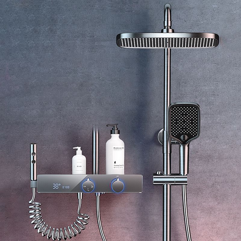 Modern Shower Trim Handheld Shower Head Wall Mounted Rain Shower Head Shower Trim Clearhalo 'Bathroom Remodel & Bathroom Fixtures' 'Home Improvement' 'home_improvement' 'home_improvement_shower_faucets' 'Shower Faucets & Systems' 'shower_faucets' 'Showers & Bathtubs Plumbing' 'Showers & Bathtubs' 1200x1200_02223090-4c99-421a-9312-2645d8b75b82