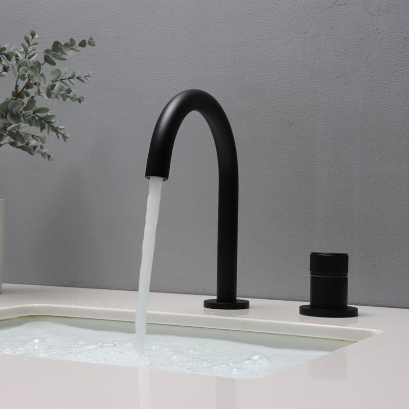 Widespread Bathroom Sink Faucet Knob Handle Swivel Spout High-Arc Faucet Clearhalo 'Bathroom Remodel & Bathroom Fixtures' 'Bathroom Sink Faucets' 'Bathroom Sinks & Faucet Components' 'bathroom_sink_faucets' 'Home Improvement' 'home_improvement' 'home_improvement_bathroom_sink_faucets' 1200x1200_02334a05-ed65-4441-814b-044040b6d468