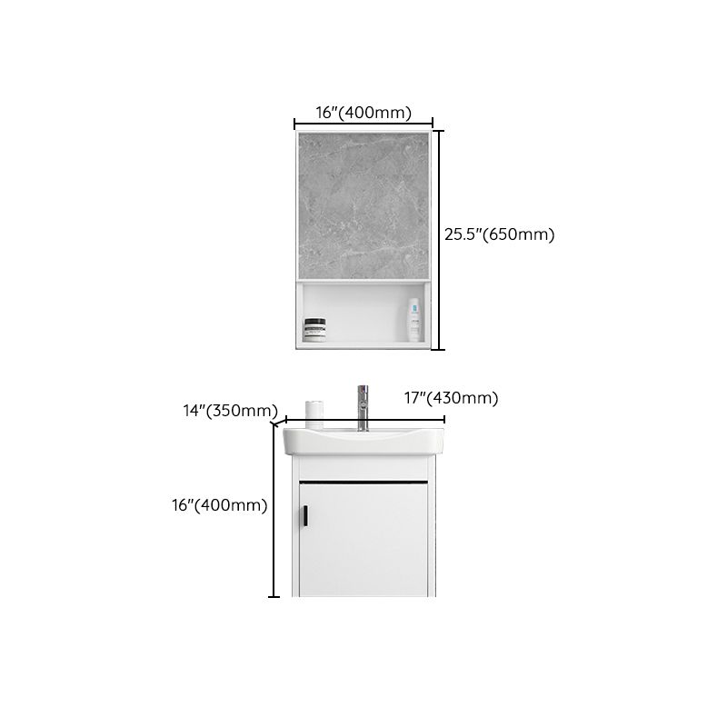 Ceramic Bathroom Sink Vanity Wall-Mounted Bathroom Sink Vanity with Faucet Included Clearhalo 'Bathroom Remodel & Bathroom Fixtures' 'Bathroom Vanities' 'bathroom_vanities' 'Home Improvement' 'home_improvement' 'home_improvement_bathroom_vanities' 1200x1200_0249404f-b3ca-4027-abc0-8a4f6d00bd26