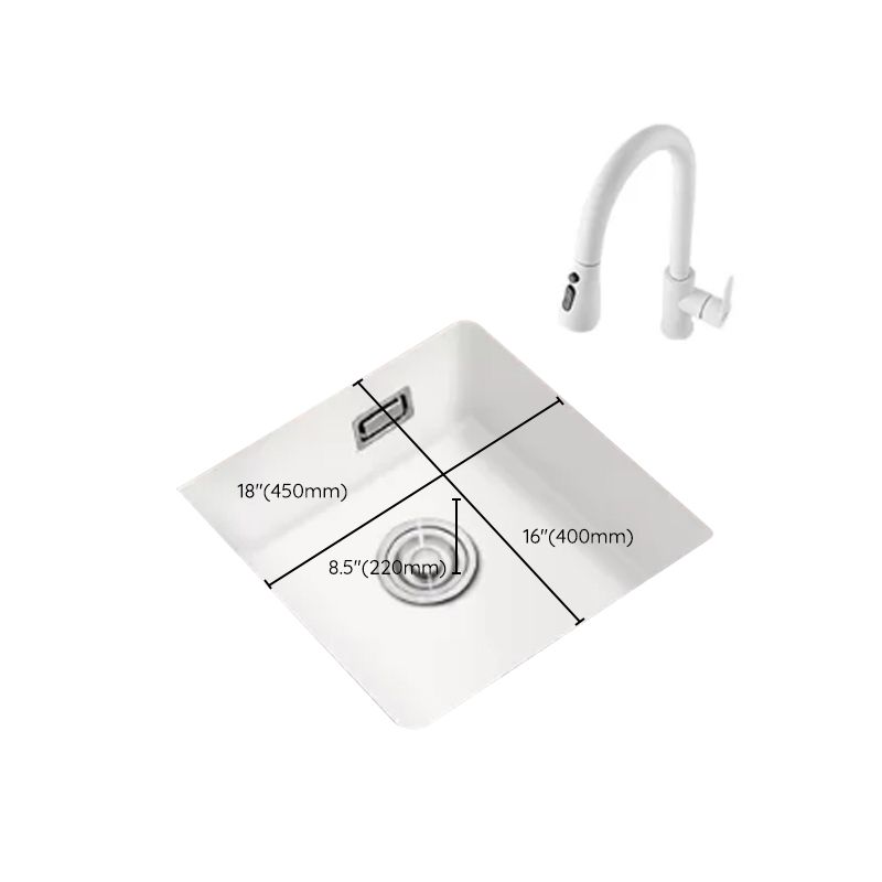 Kitchen Ceramic Sink White Pull-out Faucet Anti-spill Rectangular Sink Clearhalo 'Home Improvement' 'home_improvement' 'home_improvement_kitchen_sinks' 'Kitchen Remodel & Kitchen Fixtures' 'Kitchen Sinks & Faucet Components' 'Kitchen Sinks' 'kitchen_sinks' 1200x1200_02643e40-2c0a-4e62-b6f1-1a6d5bd6a0c3