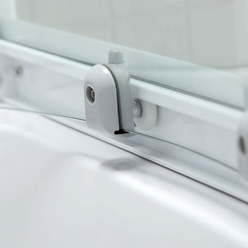 Neo-Round Shower Stall White Tempered Glass Shower Stall with Door Handles Clearhalo 'Bathroom Remodel & Bathroom Fixtures' 'Home Improvement' 'home_improvement' 'home_improvement_shower_stalls_enclosures' 'Shower Stalls & Enclosures' 'shower_stalls_enclosures' 'Showers & Bathtubs' 1200x1200_027f1633-ee3e-4ca8-9644-a40be1caf06d