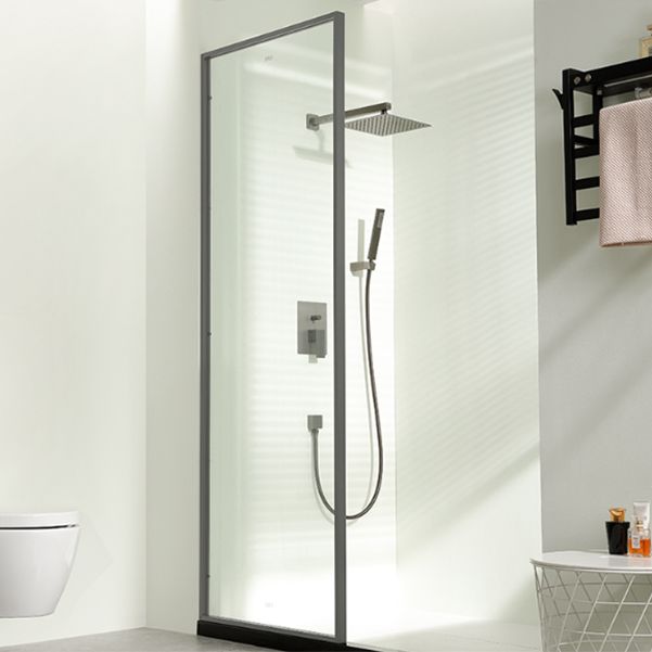 Tempered Shower Door Framed Scratch Resistant Shower Bath Door Clearhalo 'Bathroom Remodel & Bathroom Fixtures' 'Home Improvement' 'home_improvement' 'home_improvement_shower_tub_doors' 'Shower and Tub Doors' 'shower_tub_doors' 'Showers & Bathtubs' 1200x1200_0291ce98-55b2-4184-b5f8-1b56ef8d832a