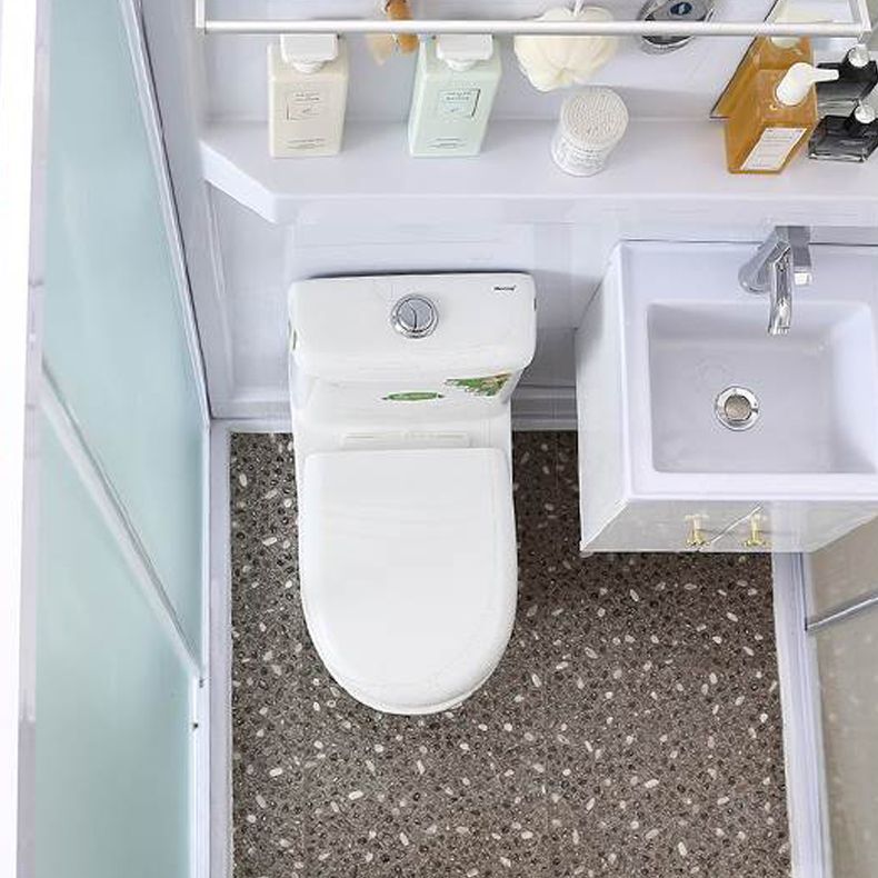 Frosted Single Sliding Shower Kit White Framed Shower Stall with Base Included Clearhalo 'Bathroom Remodel & Bathroom Fixtures' 'Home Improvement' 'home_improvement' 'home_improvement_shower_stalls_enclosures' 'Shower Stalls & Enclosures' 'shower_stalls_enclosures' 'Showers & Bathtubs' 1200x1200_0293bae6-5be0-454f-b471-84a2743743cc