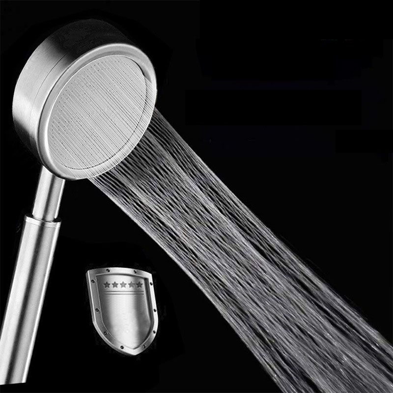 Classic Shower Head Round Metal Handheld Shower Head in Silver Clearhalo 'Bathroom Remodel & Bathroom Fixtures' 'Home Improvement' 'home_improvement' 'home_improvement_shower_heads' 'Shower Heads' 'shower_heads' 'Showers & Bathtubs Plumbing' 'Showers & Bathtubs' 1200x1200_029dc9ea-13f8-42b7-b7aa-19760409018e