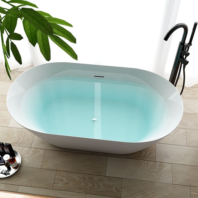 Antique Finish Stand Alone Bathtub Modern Oval Soaking Bath (Faucet not Included) Clearhalo 'Bathroom Remodel & Bathroom Fixtures' 'Bathtubs' 'Home Improvement' 'home_improvement' 'home_improvement_bathtubs' 'Showers & Bathtubs' 1200x1200_02a296ae-9f5d-421d-baf1-f394c5e558fe