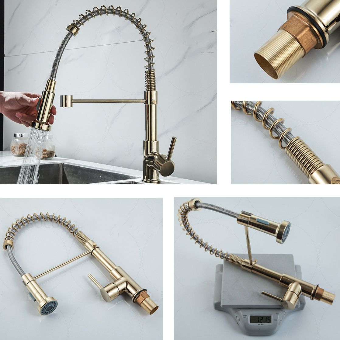 Modern Farmhouse Spring Spout One Lever Kitchen Faucet High Arch Water Filler Clearhalo 'Home Improvement' 'home_improvement' 'home_improvement_kitchen_faucets' 'Kitchen Faucets' 'Kitchen Remodel & Kitchen Fixtures' 'Kitchen Sinks & Faucet Components' 'kitchen_faucets' 1200x1200_02b39ba9-1f3f-4012-b7f3-9edf4624272f