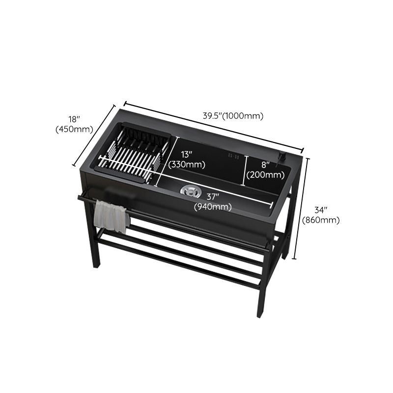 Contemporary Style Kitchen Sink Drop-In Noise-cancelling Design Kitchen Sink with Frame Clearhalo 'Home Improvement' 'home_improvement' 'home_improvement_kitchen_sinks' 'Kitchen Remodel & Kitchen Fixtures' 'Kitchen Sinks & Faucet Components' 'Kitchen Sinks' 'kitchen_sinks' 1200x1200_02bbbbea-457a-4963-a13f-cf6bf9c12d15