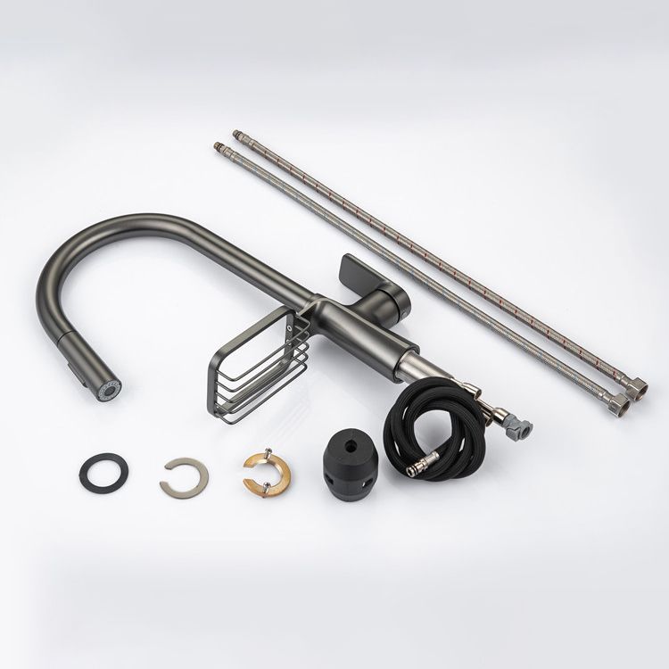 Modern Pull Down Kitchen Faucet Single Handle Faucet with Pull Out Sprayer Clearhalo 'Home Improvement' 'home_improvement' 'home_improvement_kitchen_faucets' 'Kitchen Faucets' 'Kitchen Remodel & Kitchen Fixtures' 'Kitchen Sinks & Faucet Components' 'kitchen_faucets' 1200x1200_02c9fad8-6ae3-48de-8c91-70f5da29f746