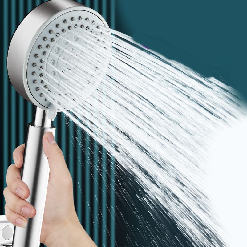 Round Self-Cleaning Hand Shower Adjustable Spray Pattern Stainless Steel Hand Shower Clearhalo 'Bathroom Remodel & Bathroom Fixtures' 'Home Improvement' 'home_improvement' 'home_improvement_shower_heads' 'Shower Heads' 'shower_heads' 'Showers & Bathtubs Plumbing' 'Showers & Bathtubs' 1200x1200_02d2281c-acc8-4cf9-b705-64524efbbf4e
