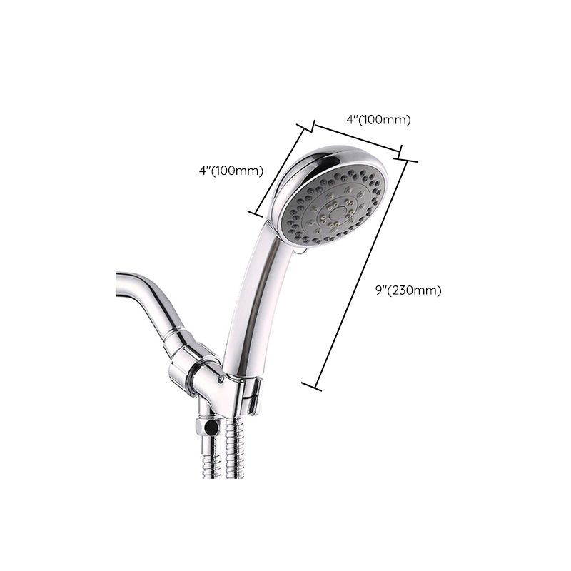 Round Handheld Shower Head in Silver Leak Resistant Wall-Mount Showerhead Clearhalo 'Bathroom Remodel & Bathroom Fixtures' 'Home Improvement' 'home_improvement' 'home_improvement_shower_heads' 'Shower Heads' 'shower_heads' 'Showers & Bathtubs Plumbing' 'Showers & Bathtubs' 1200x1200_02dff056-33ba-4547-bf96-fd65e321353e