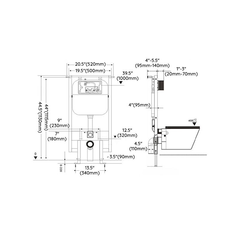 Modern Ceramic Flush Toilet Wall Hung Toilet Bowl for Washroom Clearhalo 'Bathroom Remodel & Bathroom Fixtures' 'Home Improvement' 'home_improvement' 'home_improvement_toilets' 'Toilets & Bidets' 'Toilets' 1200x1200_02e247b7-e62b-4954-a8df-7d93b2320709
