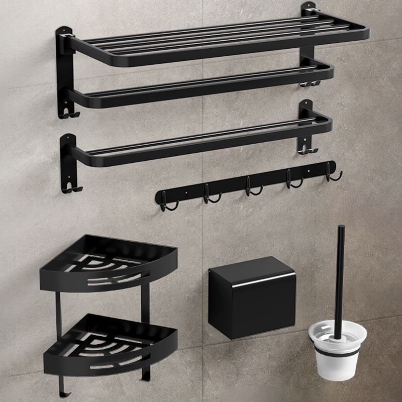 Black Modern Bathroom Accessory Set Stainless Bathroom Hardware Clearhalo 'Bathroom Hardware Sets' 'Bathroom Hardware' 'Bathroom Remodel & Bathroom Fixtures' 'bathroom_hardware_sets' 'Home Improvement' 'home_improvement' 'home_improvement_bathroom_hardware_sets' 1200x1200_02e39993-48e5-4be8-8208-d5ecc224d5a1