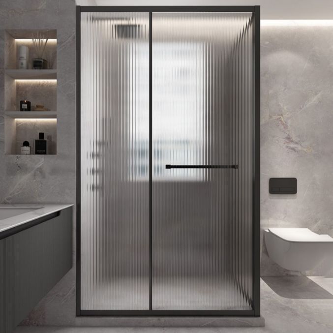 Black Framed Square Shower Enclosure Tempered Glass Shower Stall Clearhalo 'Bathroom Remodel & Bathroom Fixtures' 'Home Improvement' 'home_improvement' 'home_improvement_shower_stalls_enclosures' 'Shower Stalls & Enclosures' 'shower_stalls_enclosures' 'Showers & Bathtubs' 1200x1200_02eb8215-8cb8-4cf3-88ff-29306a04b69b
