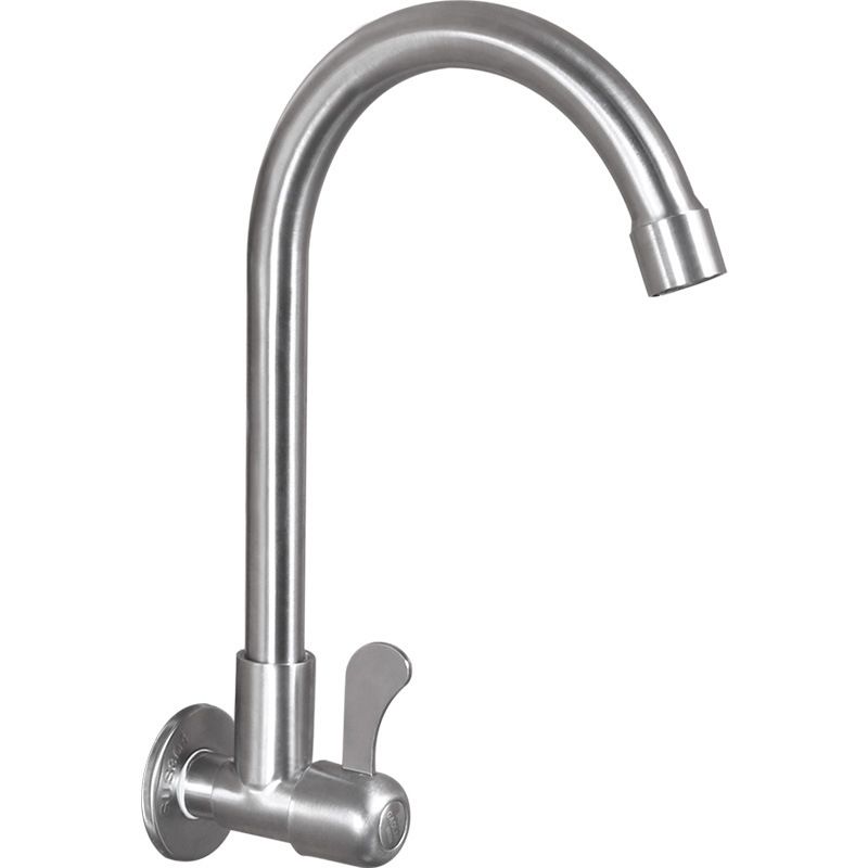 Modern Faucets 1-Handle and 1-Hole Single Level Stainless Steel Bar Faucet Clearhalo 'Home Improvement' 'home_improvement' 'home_improvement_kitchen_faucets' 'Kitchen Faucets' 'Kitchen Remodel & Kitchen Fixtures' 'Kitchen Sinks & Faucet Components' 'kitchen_faucets' 1200x1200_02f0e731-d285-4652-80e5-505dd723dcc8