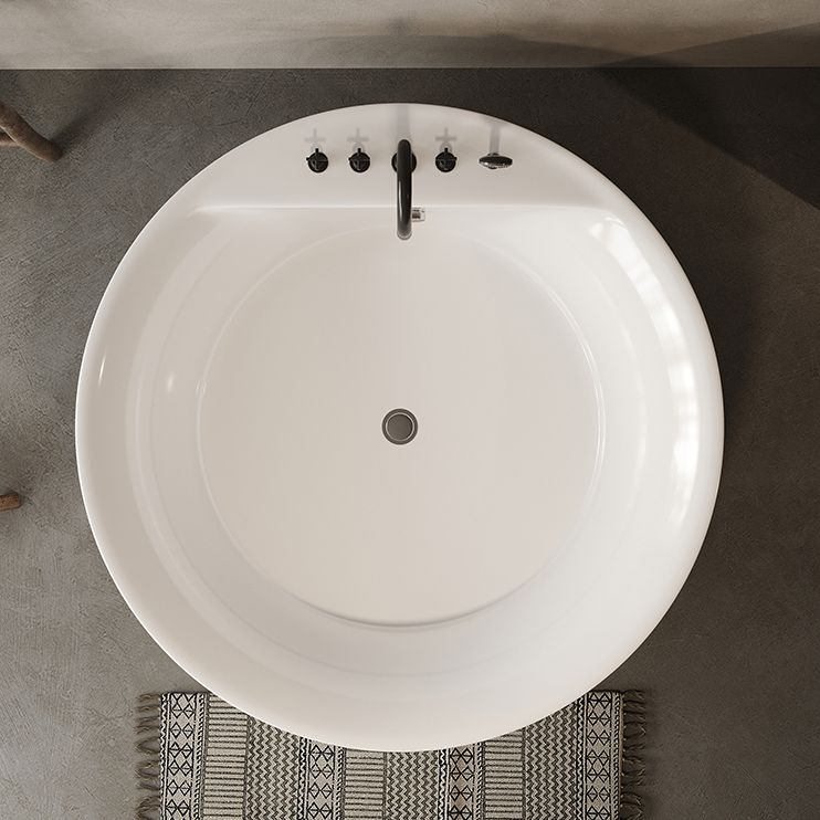 Soaking Antique Finish Round Bathtub Stand Alone Modern Bath Tub Clearhalo 'Bathroom Remodel & Bathroom Fixtures' 'Bathtubs' 'Home Improvement' 'home_improvement' 'home_improvement_bathtubs' 'Showers & Bathtubs' 1200x1200_0305f4ae-92df-4cf8-907d-aec6e8e31078