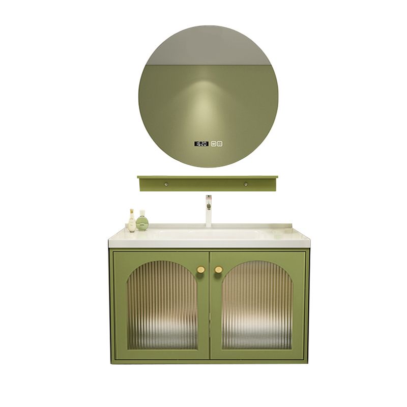 2 Doors Bath Vanity Drawers Mirror Wall Mount Rectangle Single Sink Wood Frame Vanity Clearhalo 'Bathroom Remodel & Bathroom Fixtures' 'Bathroom Vanities' 'bathroom_vanities' 'Home Improvement' 'home_improvement' 'home_improvement_bathroom_vanities' 1200x1200_030bc869-c645-40fd-bc03-0bc9ddd50fe5